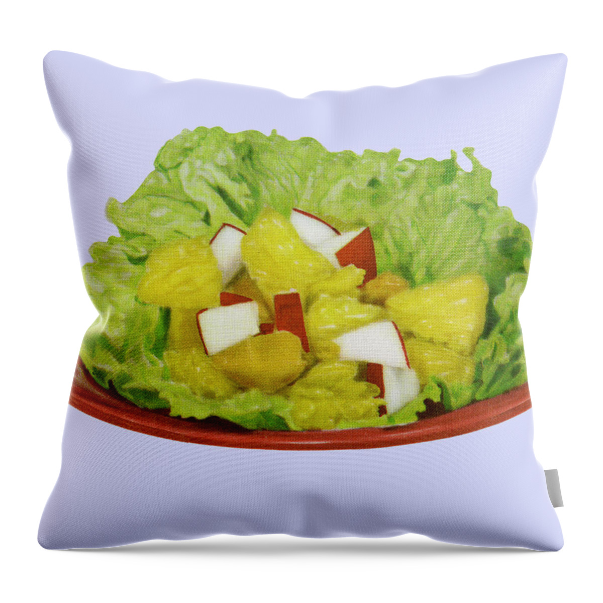 Apple Throw Pillow featuring the drawing Fruit Salad by CSA Images