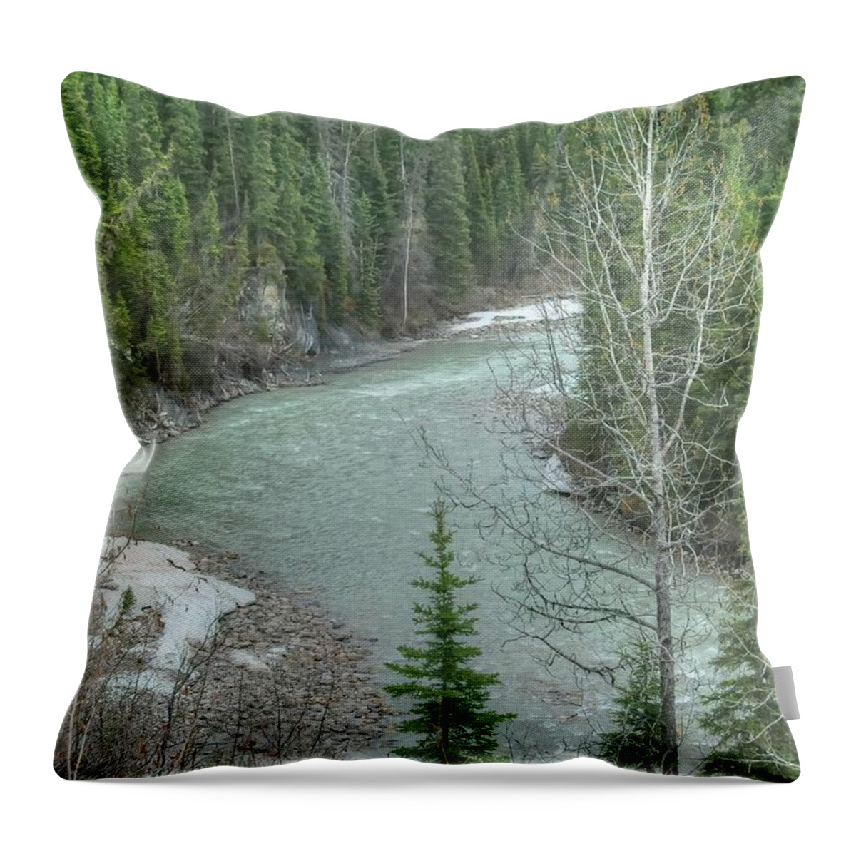 Ft. Nelson Throw Pillow featuring the photograph Ft. Nelson British Columbia by Dyle Warren