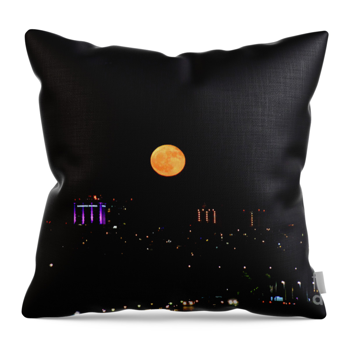 Full Moon Throw Pillow featuring the photograph Full Moon in California by Aicy Karbstein