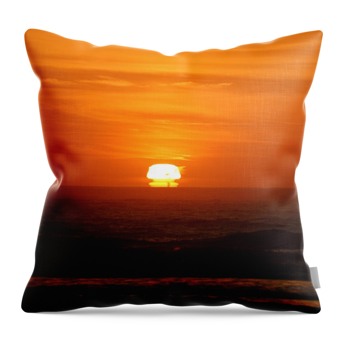 Sunset Throw Pillow featuring the photograph Funky Sunset by Christy Pooschke