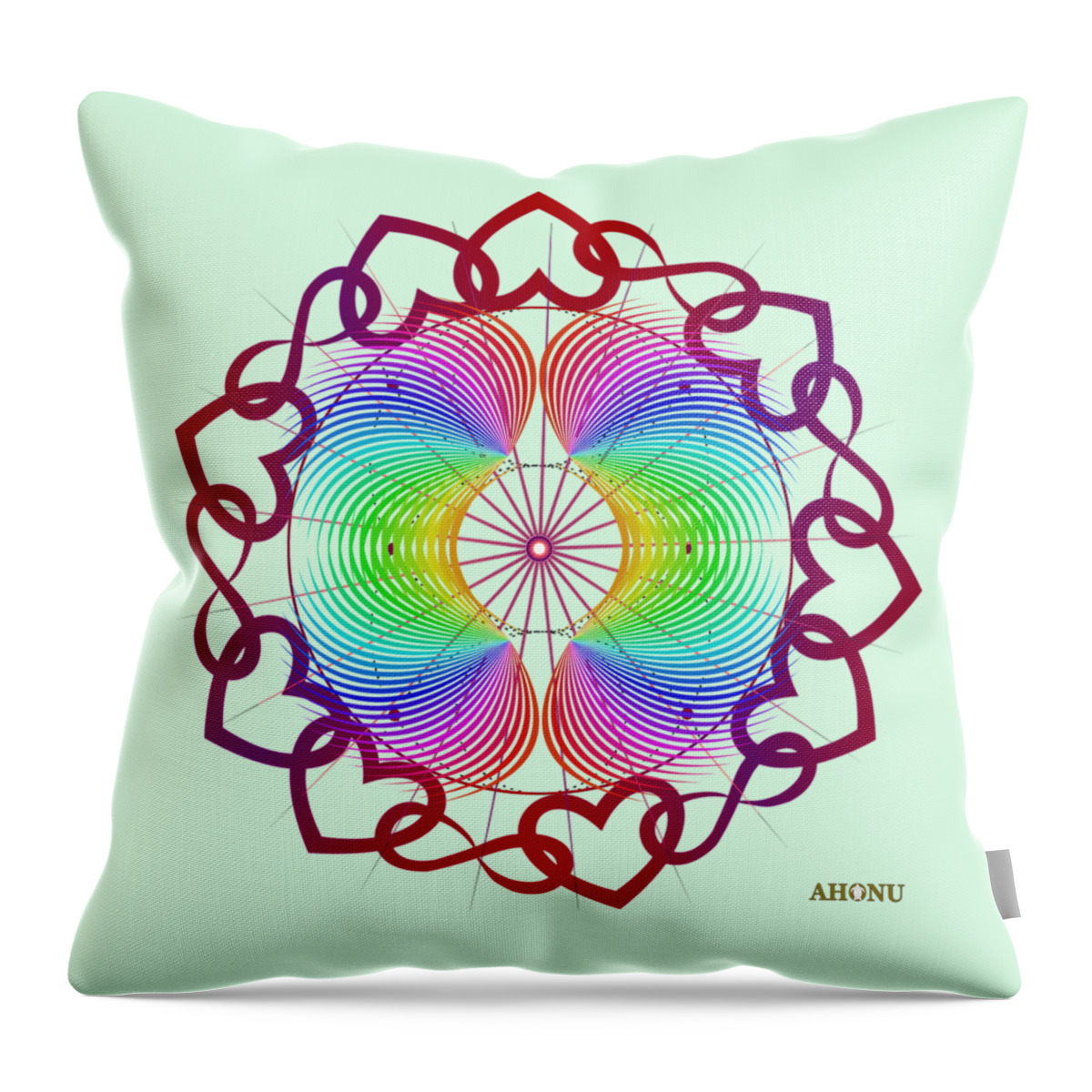 Circles Throw Pillow featuring the mixed media Ga-Ze Soul Portrait by AHONU Aingeal Rose