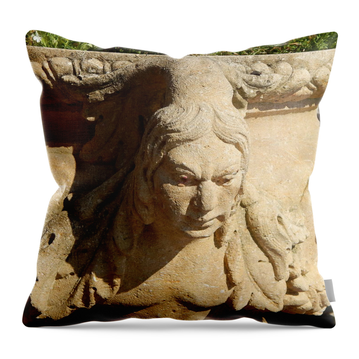 Park Throw Pillow featuring the photograph Garden furniture and small architectural forms by Oleg Prokopenko