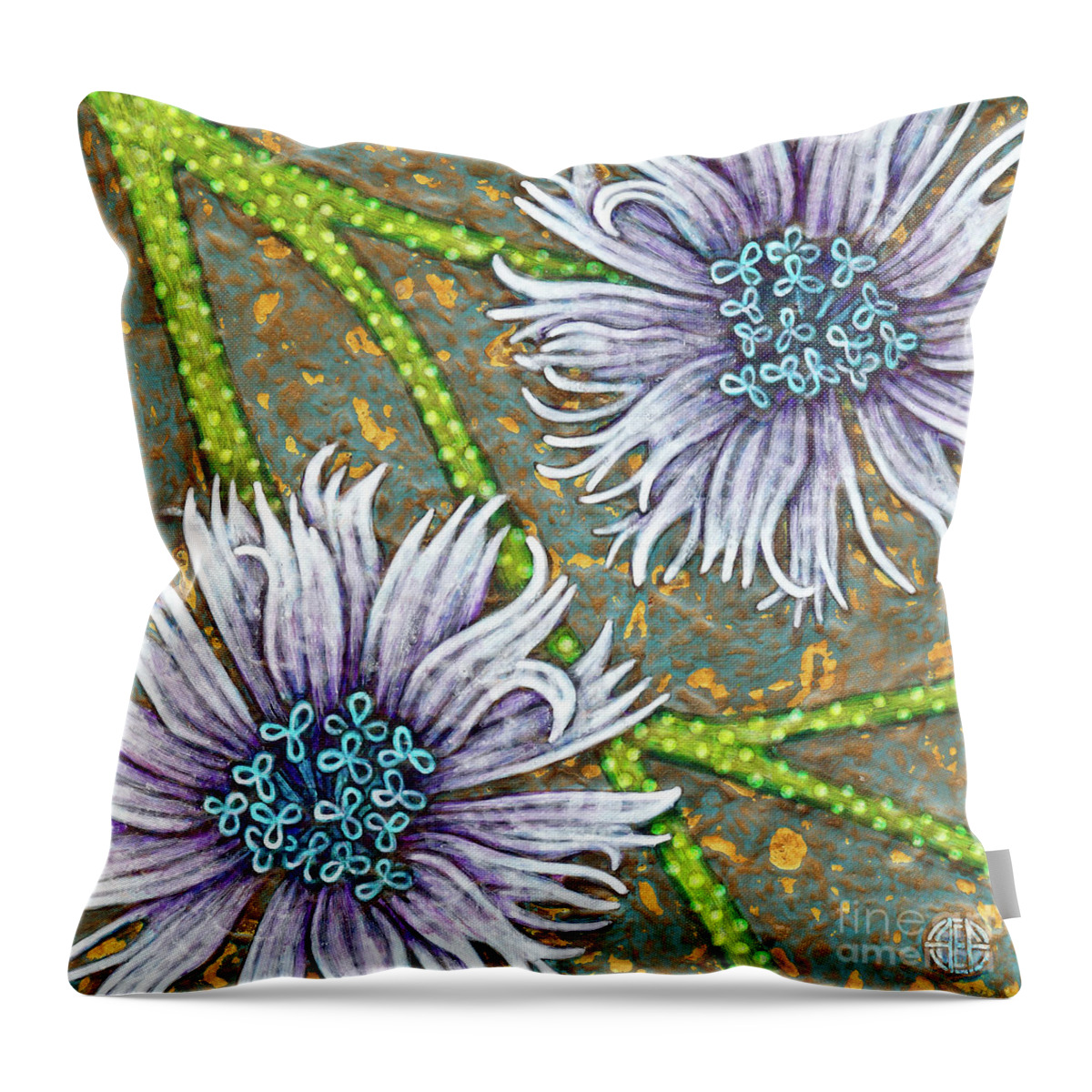 Garden Throw Pillow featuring the painting Garden Room 29 by Amy E Fraser