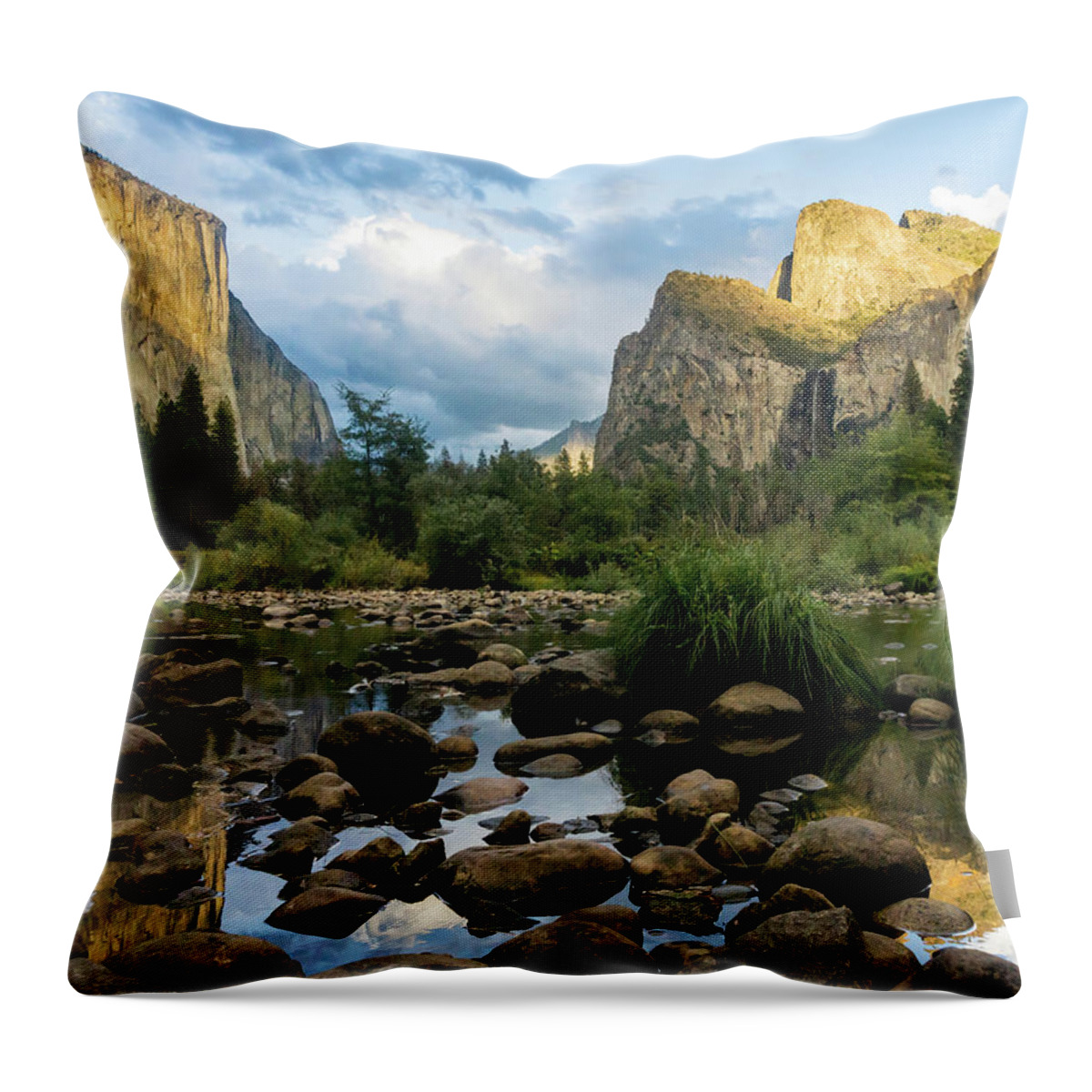 Skyline Throw Pillow featuring the photograph Gates Of The Valley 3 by Silvia Marcoschamer