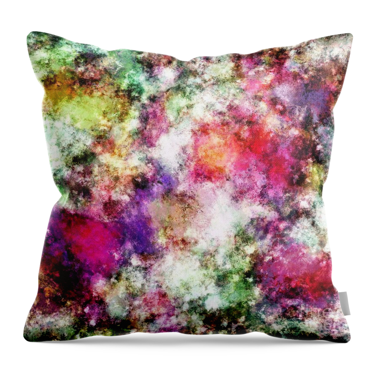 Red Throw Pillow featuring the digital art Generator by Keith Mills