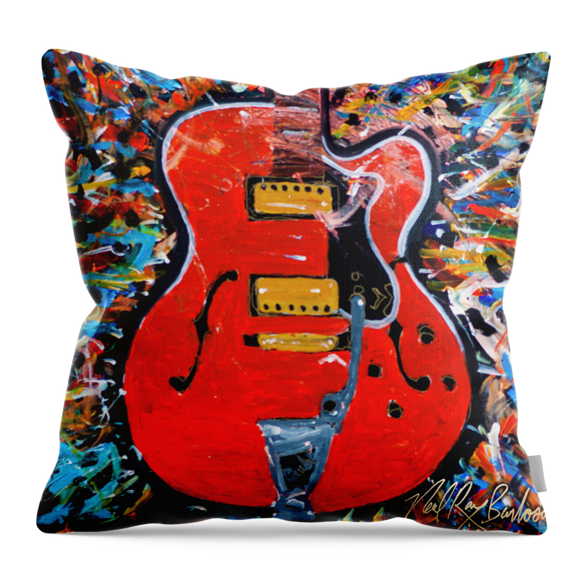 Guild Throw Pillow featuring the painting Geoffrey Mack Guild by Neal Barbosa