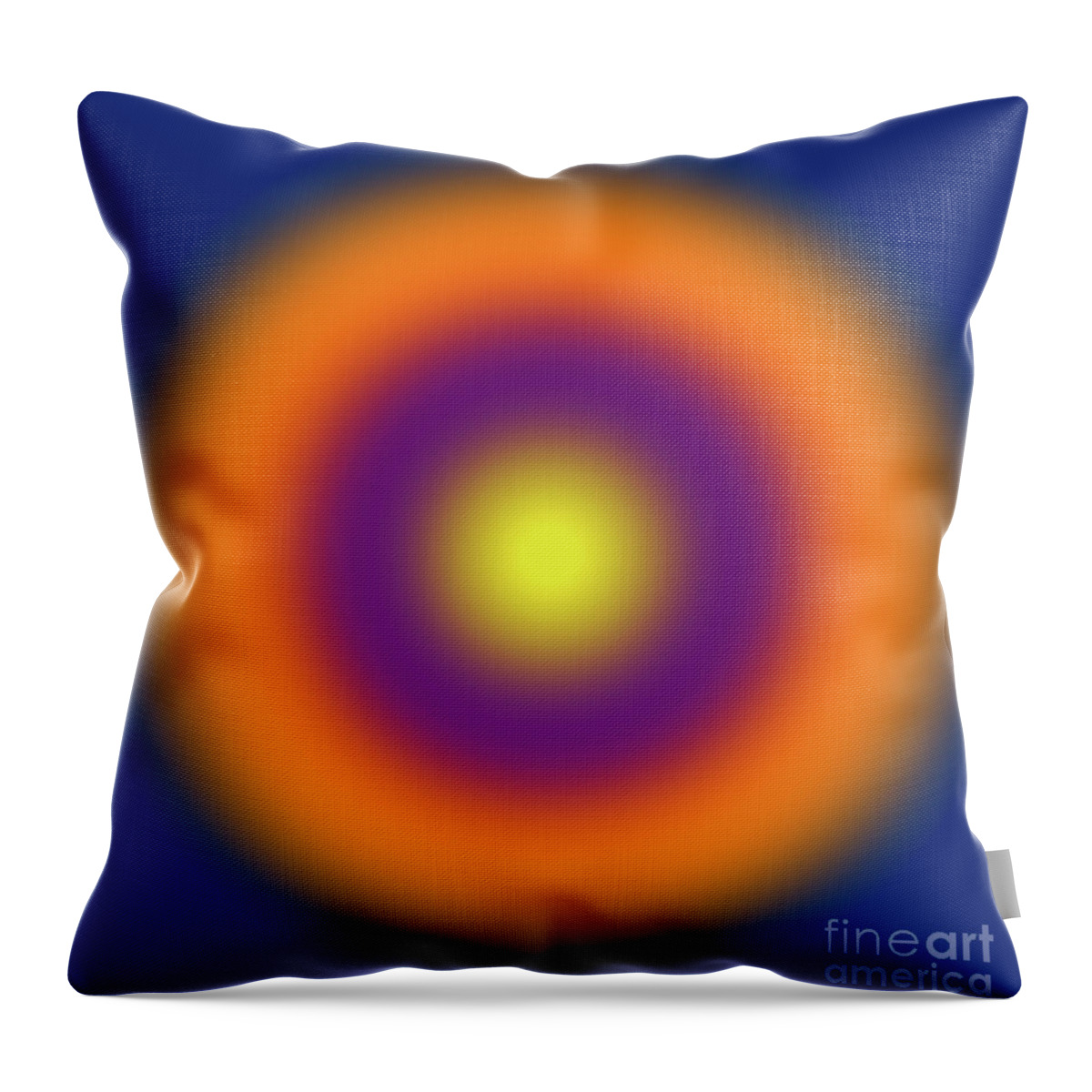 Orb Throw Pillow featuring the digital art Geometric lights, number 6, gradient by Alex Caminker