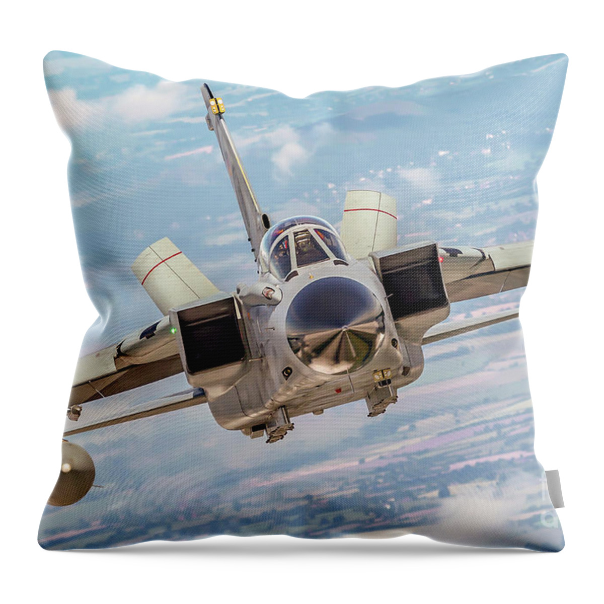 German Throw Pillow featuring the photograph German Air Force, Panavia Tornado b6 by Nir Ben-Yosef