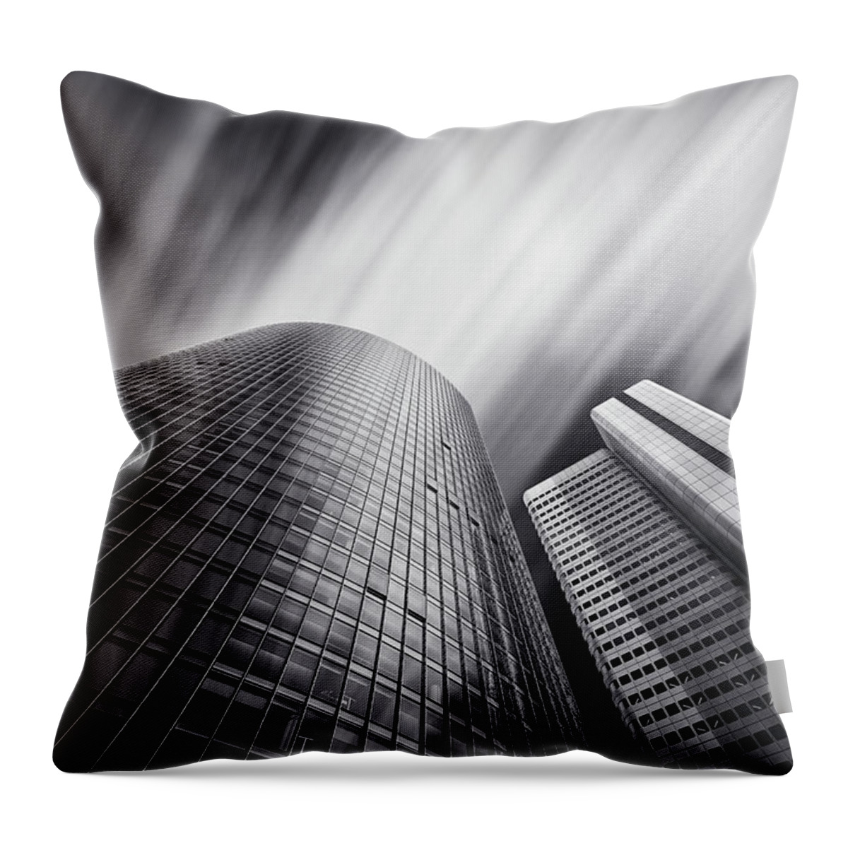 Directly Below Throw Pillow featuring the photograph Germany, Hesse, Frankfurt, View Of by Westend61