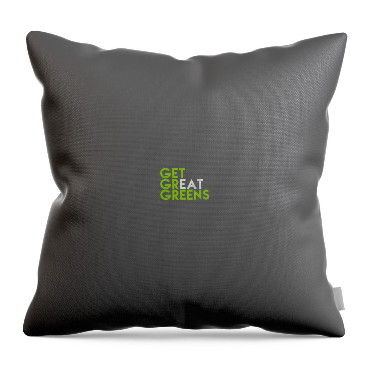  Throw Pillow featuring the drawing Get Great Greens - green and gray by Charlie Szoradi