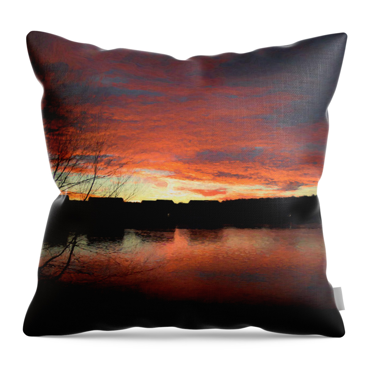 Sunrise Throw Pillow featuring the digital art Given Half a Chance by Jim Ford