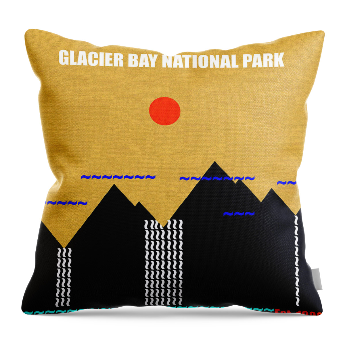 Glacier Bay National Park Alaska Throw Pillow featuring the photograph Glacier Bay N. P. M series by David Lee Thompson