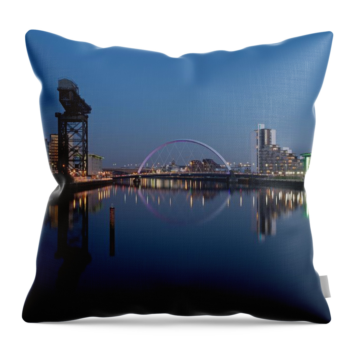 Glasgow Throw Pillow featuring the photograph Glasgow Relfected by Stephen Taylor