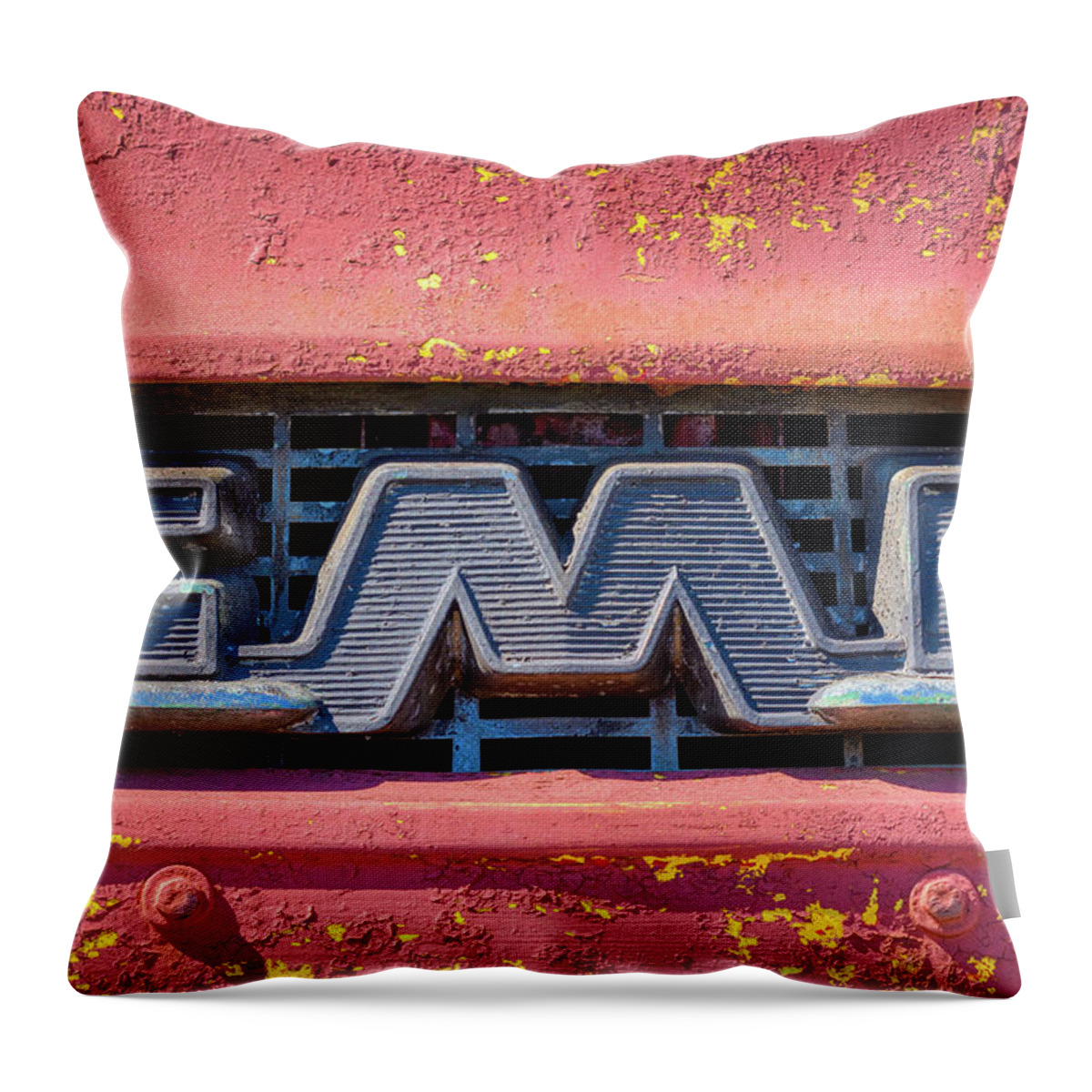Abstract Art Throw Pillow featuring the photograph GMC by Michael Hubley