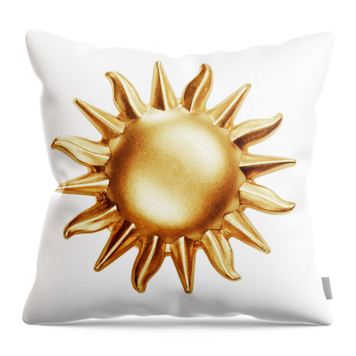 Beach Throw Pillow featuring the drawing Gold Sun by CSA Images