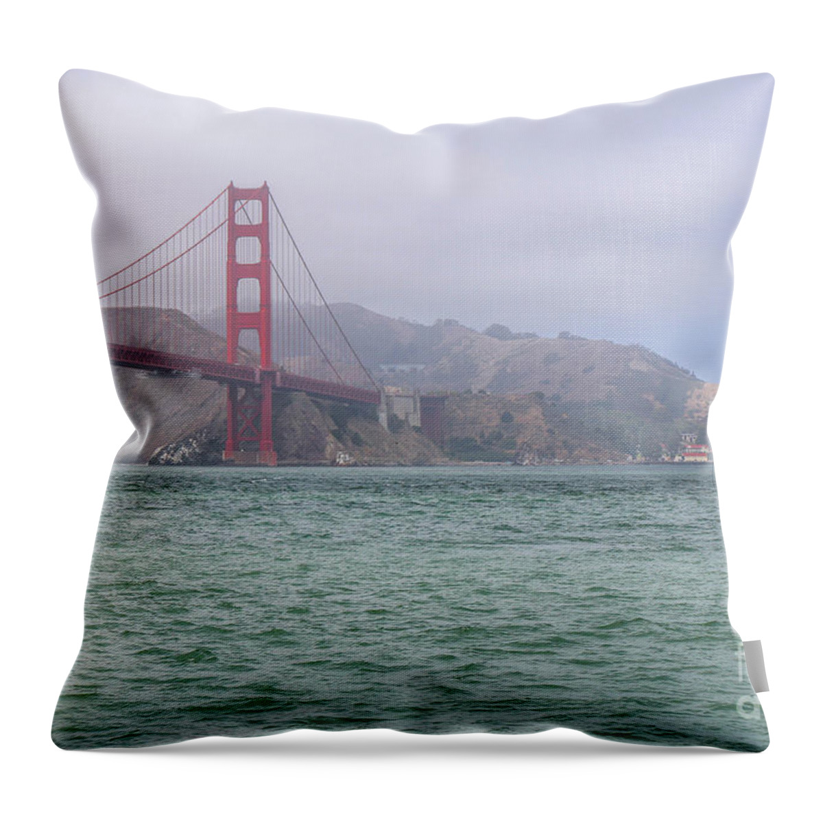 Golden Gate Bridge Throw Pillow featuring the photograph Golden Gate Bridge II by Veronica Batterson
