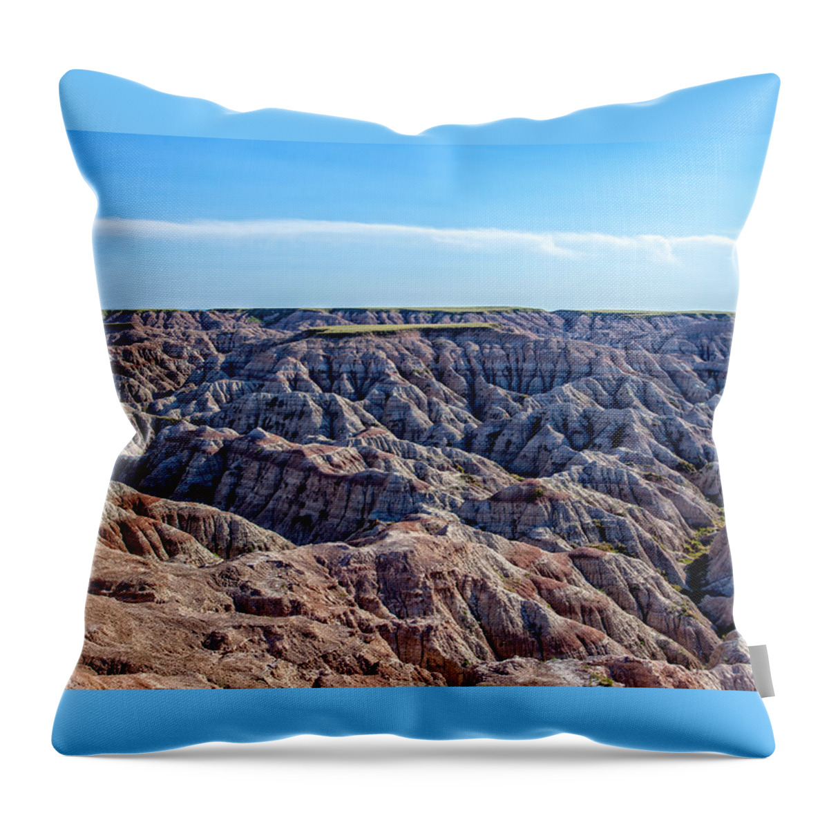 Golf Throw Pillow featuring the photograph Golfing Badlands by Chris Spencer