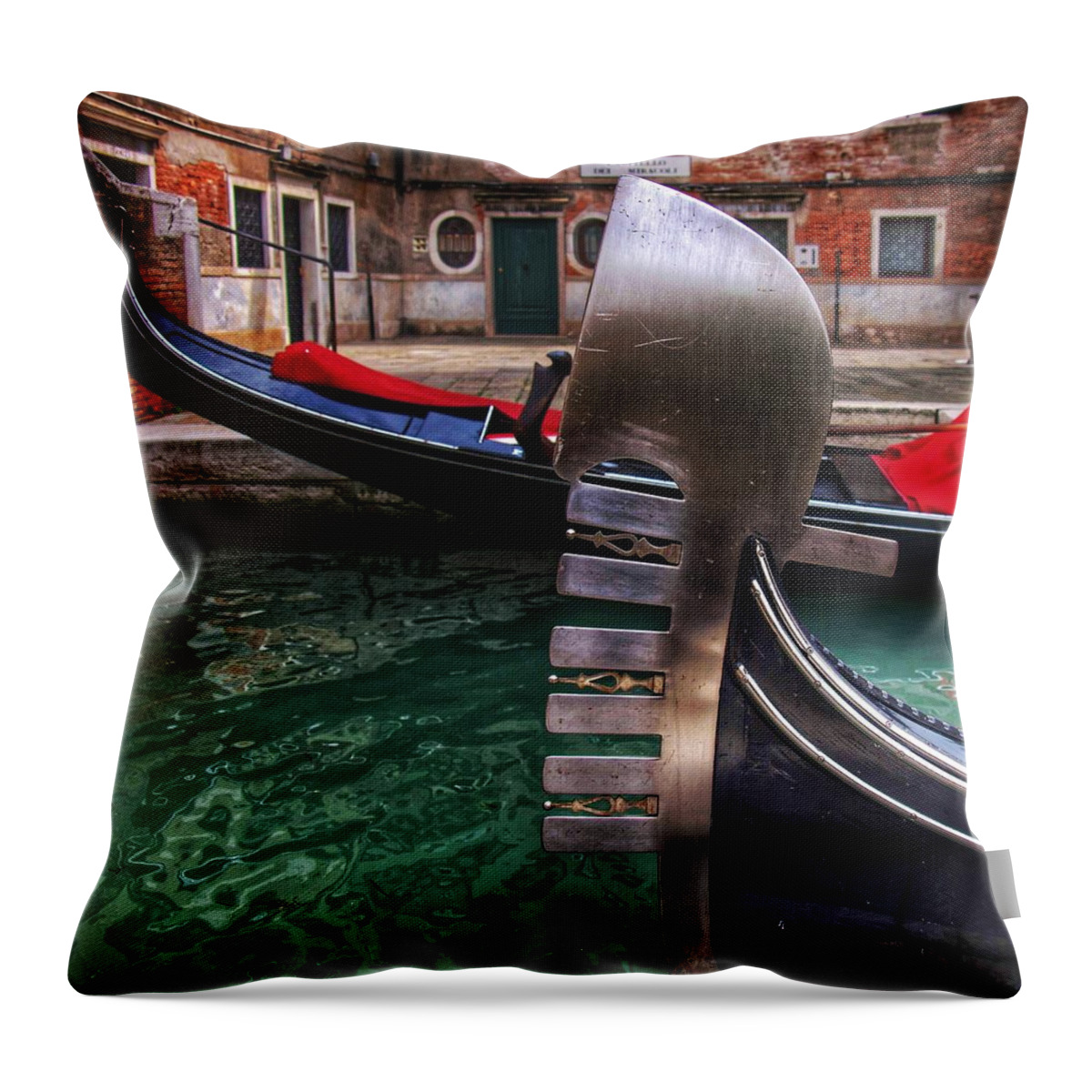  Throw Pillow featuring the photograph Gondola Fin by Al Harden
