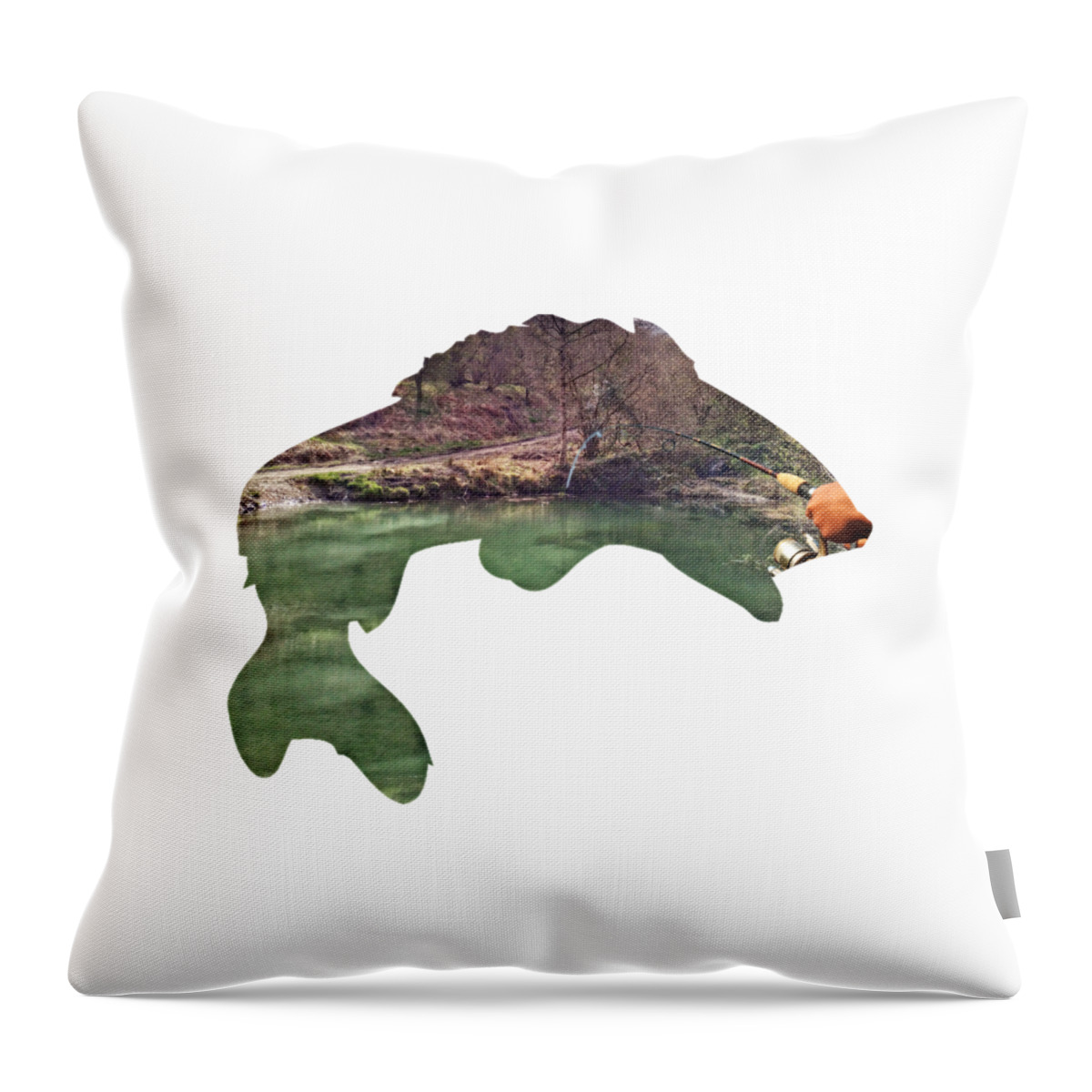 2d Throw Pillow featuring the photograph Gone Fishing by Brian Wallace