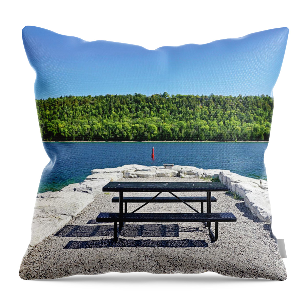 Manitoulin Island Throw Pillow featuring the photograph Gore Bay Manitoulin Island by Charline Xia