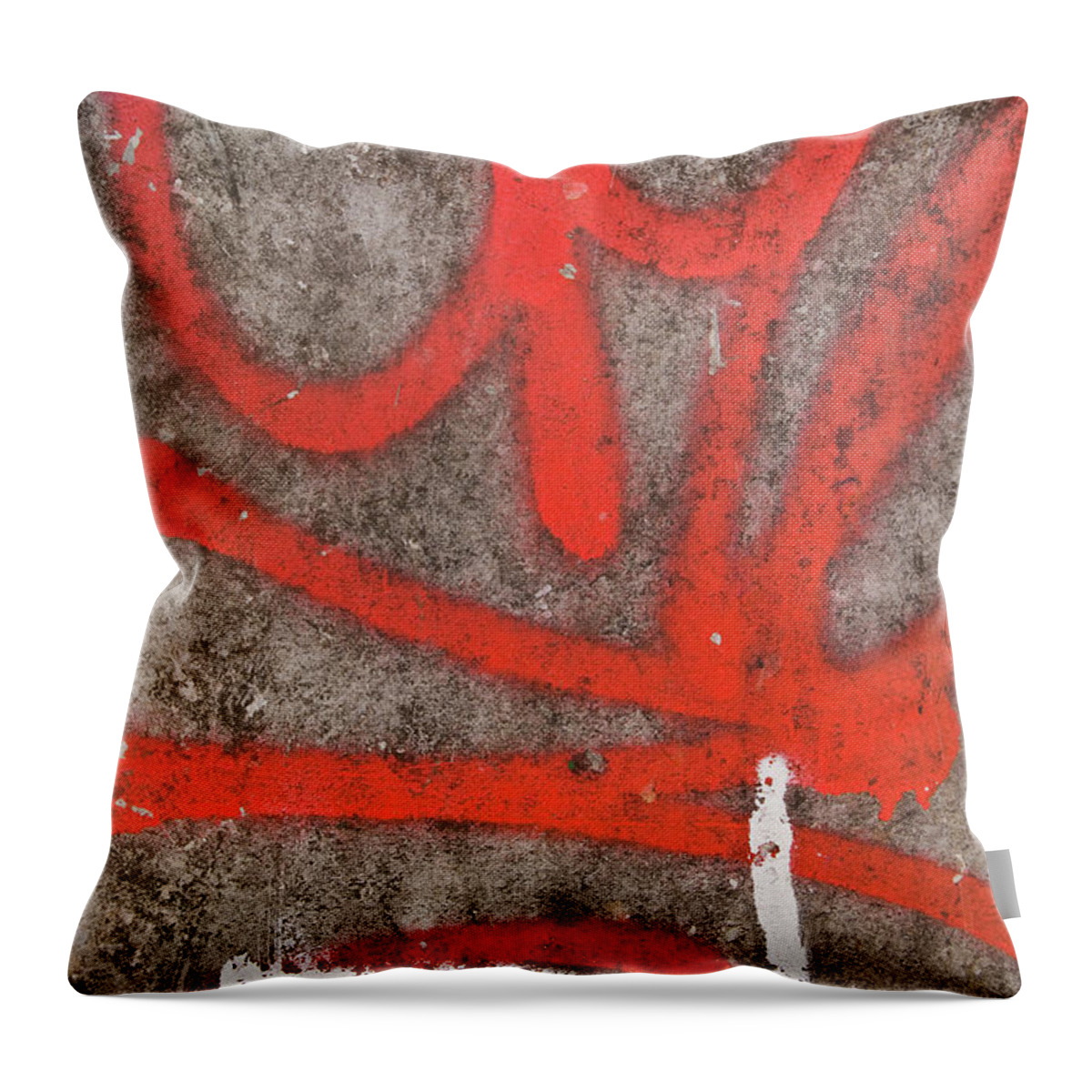 Unhygienic Throw Pillow featuring the photograph Graffiti Grunge Concrete by Shayes17