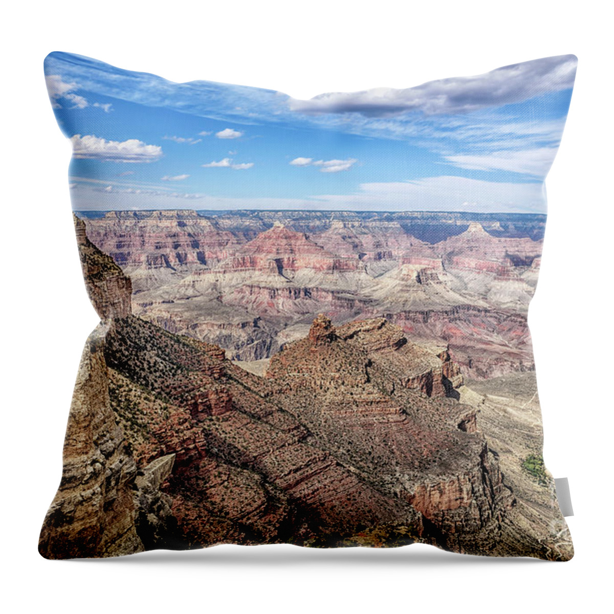 Top Artist Throw Pillow featuring the photograph Grand Canyon South Rim Vista by Norman Gabitzsch