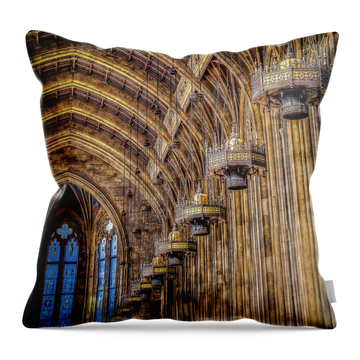 Library Throw Pillow featuring the photograph Grand Library by Judi Kubes