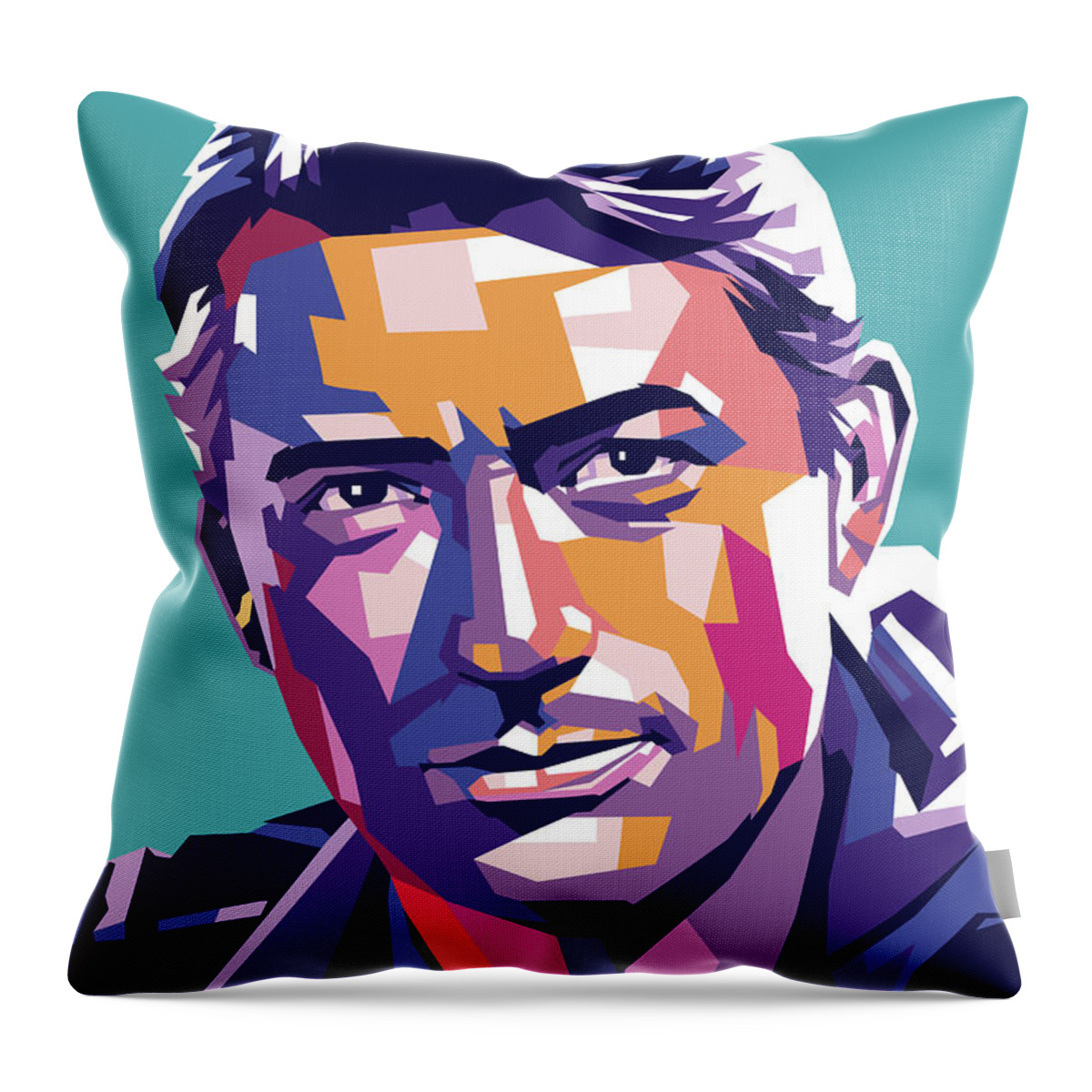 Gregory Peck Throw Pillow featuring the digital art Gregory Peck by Movie World Posters