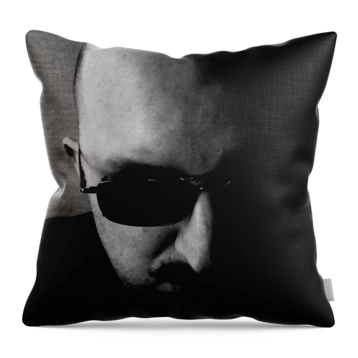  Throw Pillow featuring the photograph Grey-scale Self by Adrian Maggio