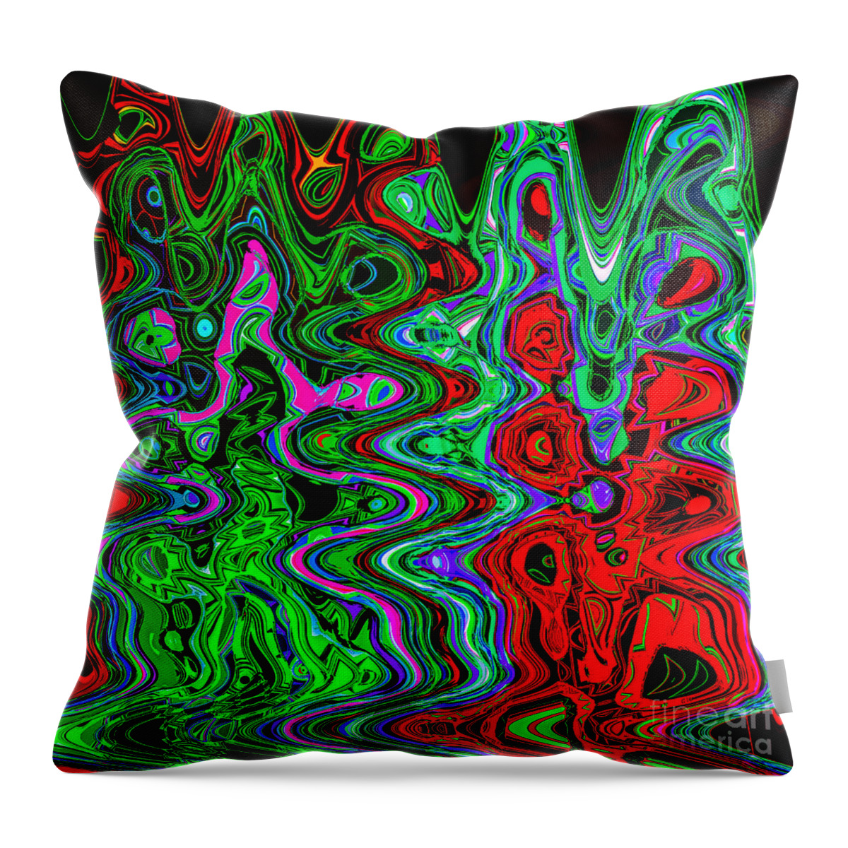 Digital Art Throw Pillow featuring the photograph Groovy Trees by Sandy Moulder
