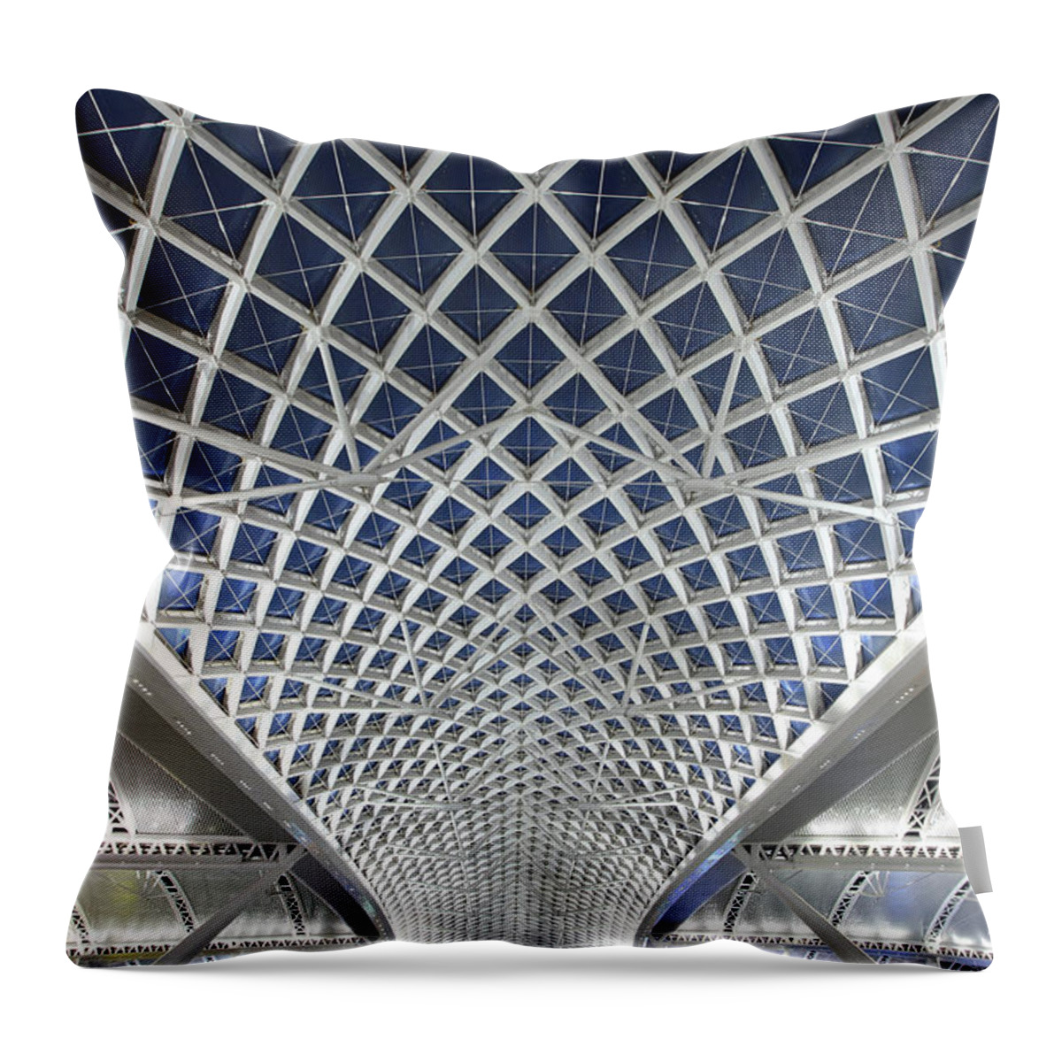 Chinese Culture Throw Pillow featuring the photograph Guangzhou Railway Station by Real444