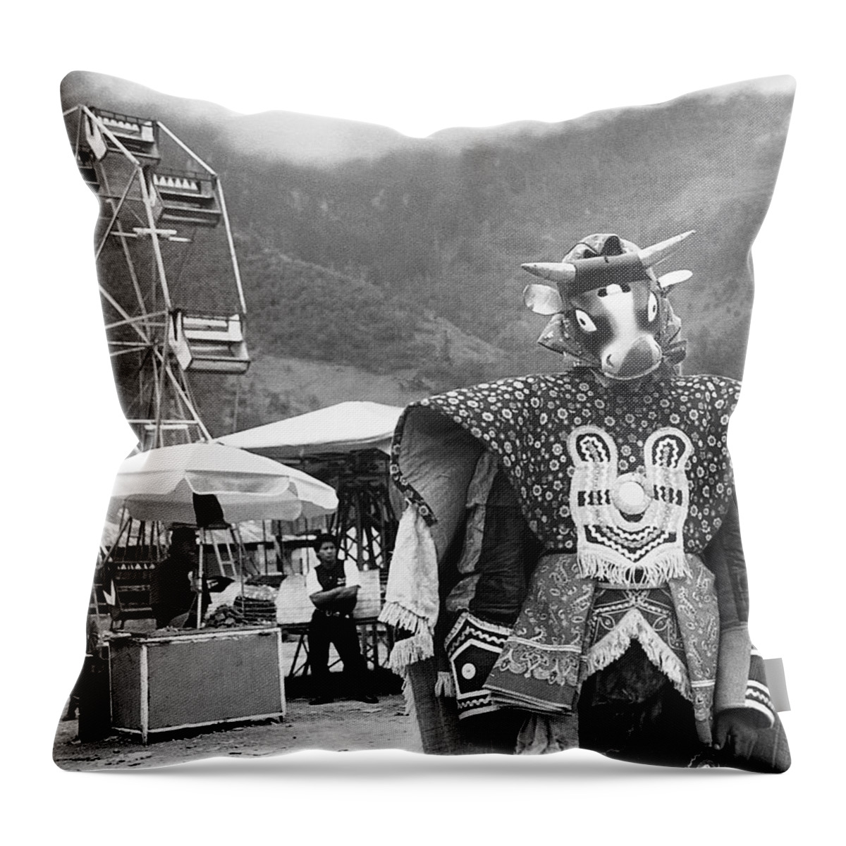 Guatemala Carnival Throw Pillow featuring the photograph Guatemala Carnival by Neil Pankler