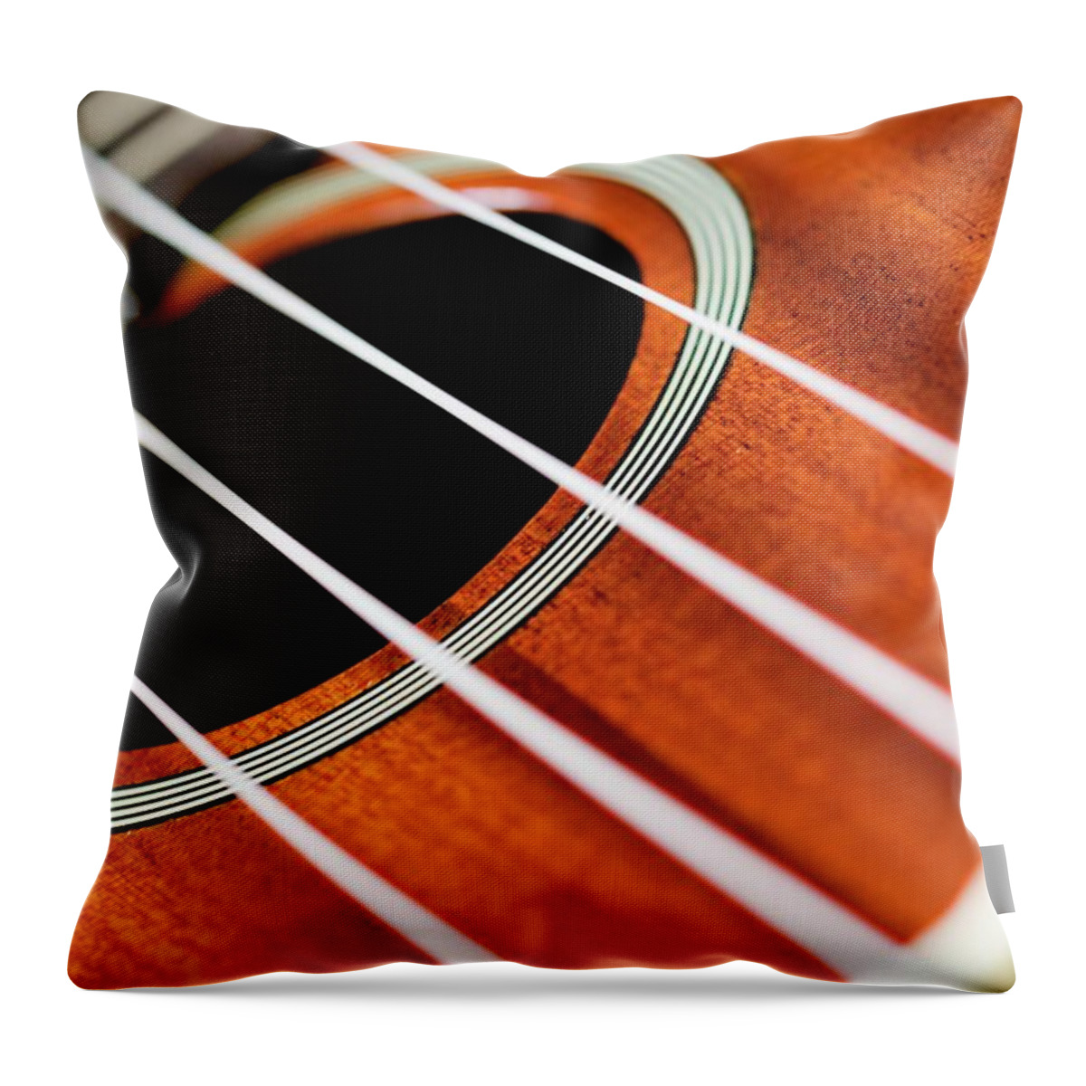 Music Throw Pillow featuring the photograph Guitar by Lee Scott