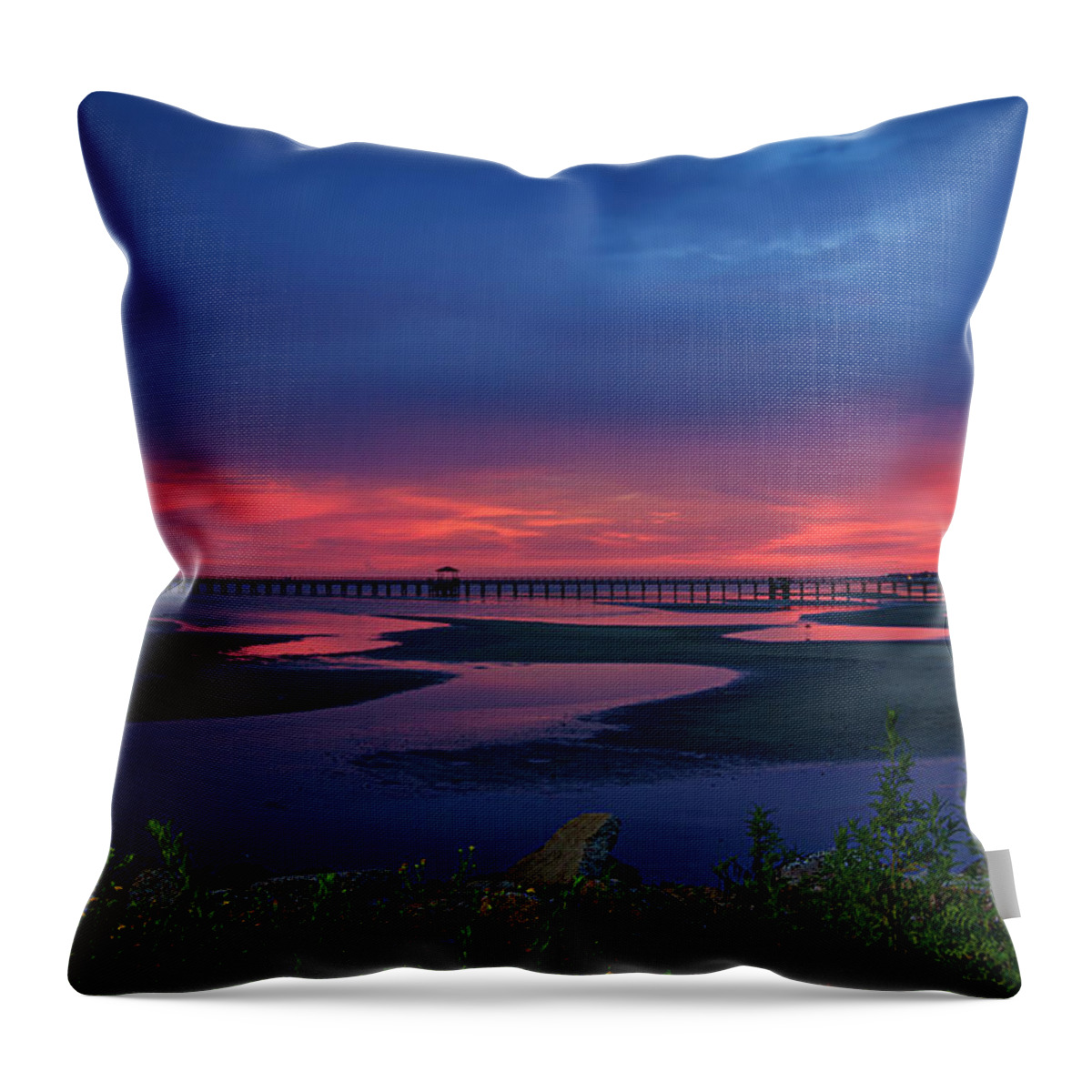 Sunset Throw Pillow featuring the photograph Gulf Coast Sunset by JASawyer Imaging