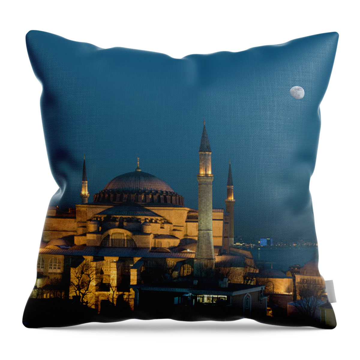 Istanbul Throw Pillow featuring the photograph Hagia Sophia Museum by Ayhan Altun