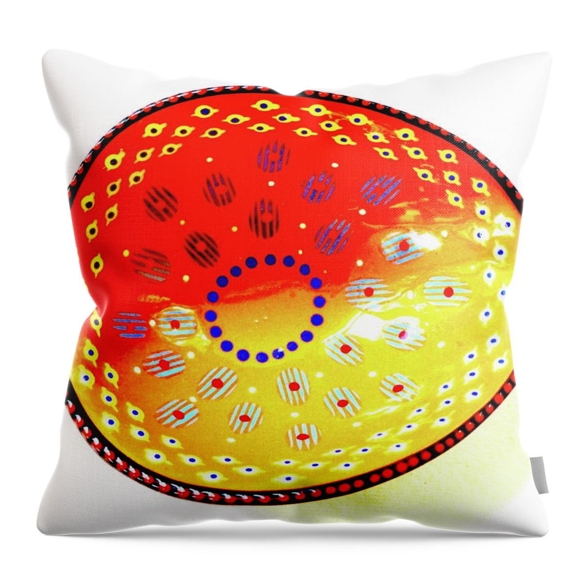 Ceramic Throw Pillow featuring the photograph Bowl Of Circles by Alida M Haslett
