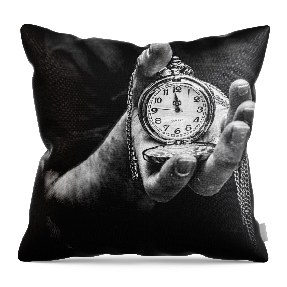 Hand Of Time Throw Pillow featuring the photograph Hand of Time by Sharon Popek