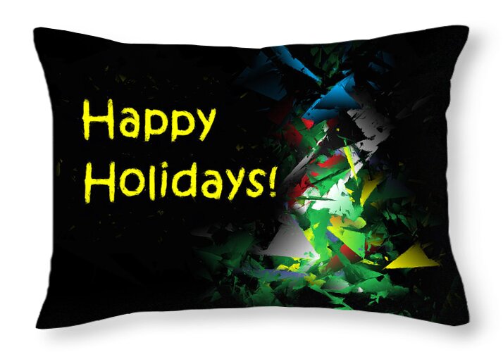 Digital Art Throw Pillow featuring the digital art Happy Holidays - 2018-7 by Ludwig Keck