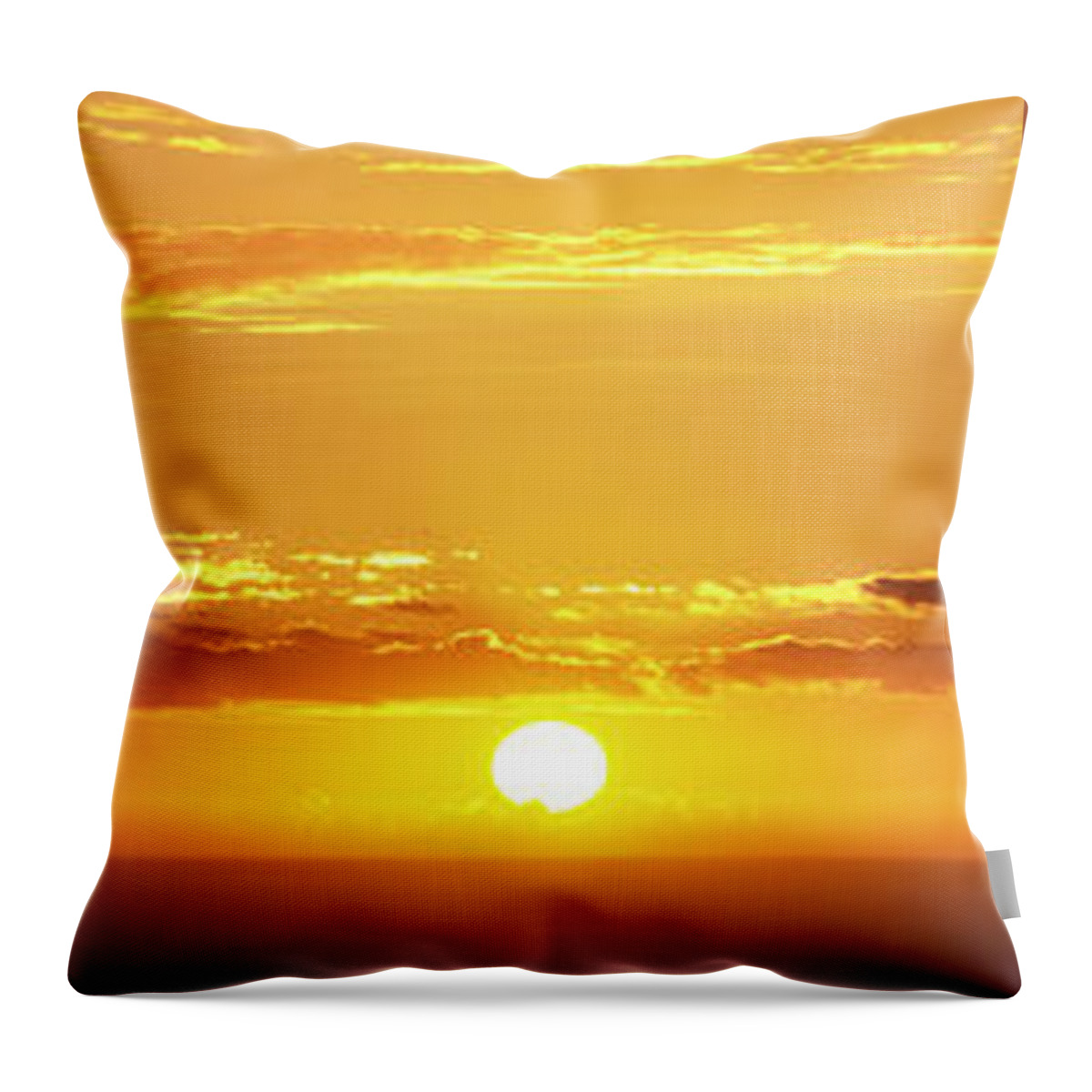 Sunset Throw Pillow featuring the photograph Hawaiian Sunset Vertical Panoramic by Christopher Johnson