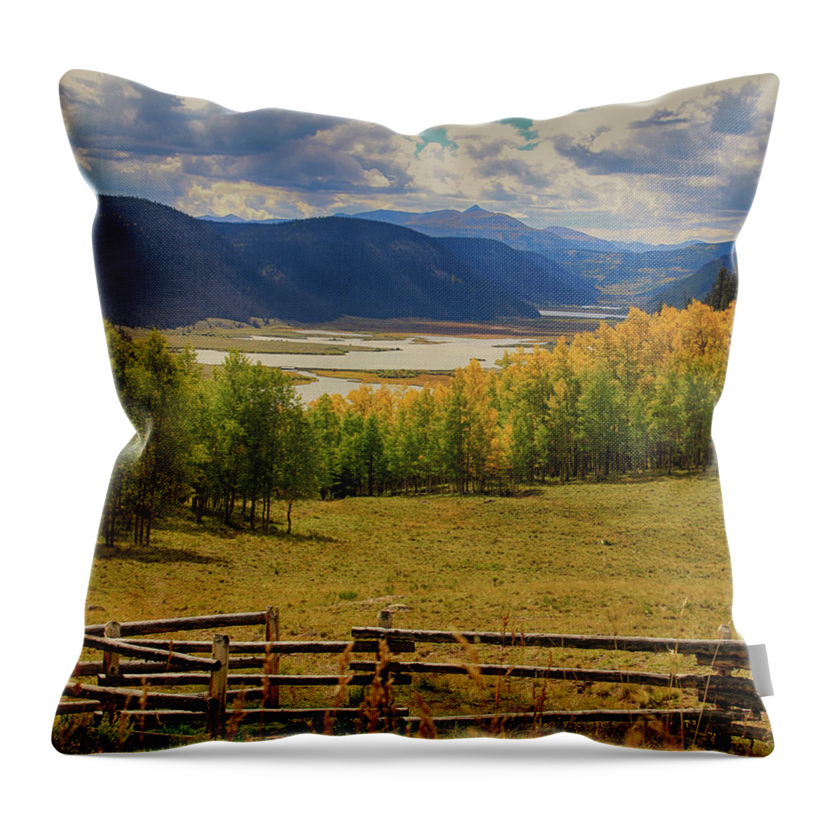 Headwater Of The Rio Grande Throw Pillow featuring the photograph Headwaters of the Rio Grande by See It In Texas