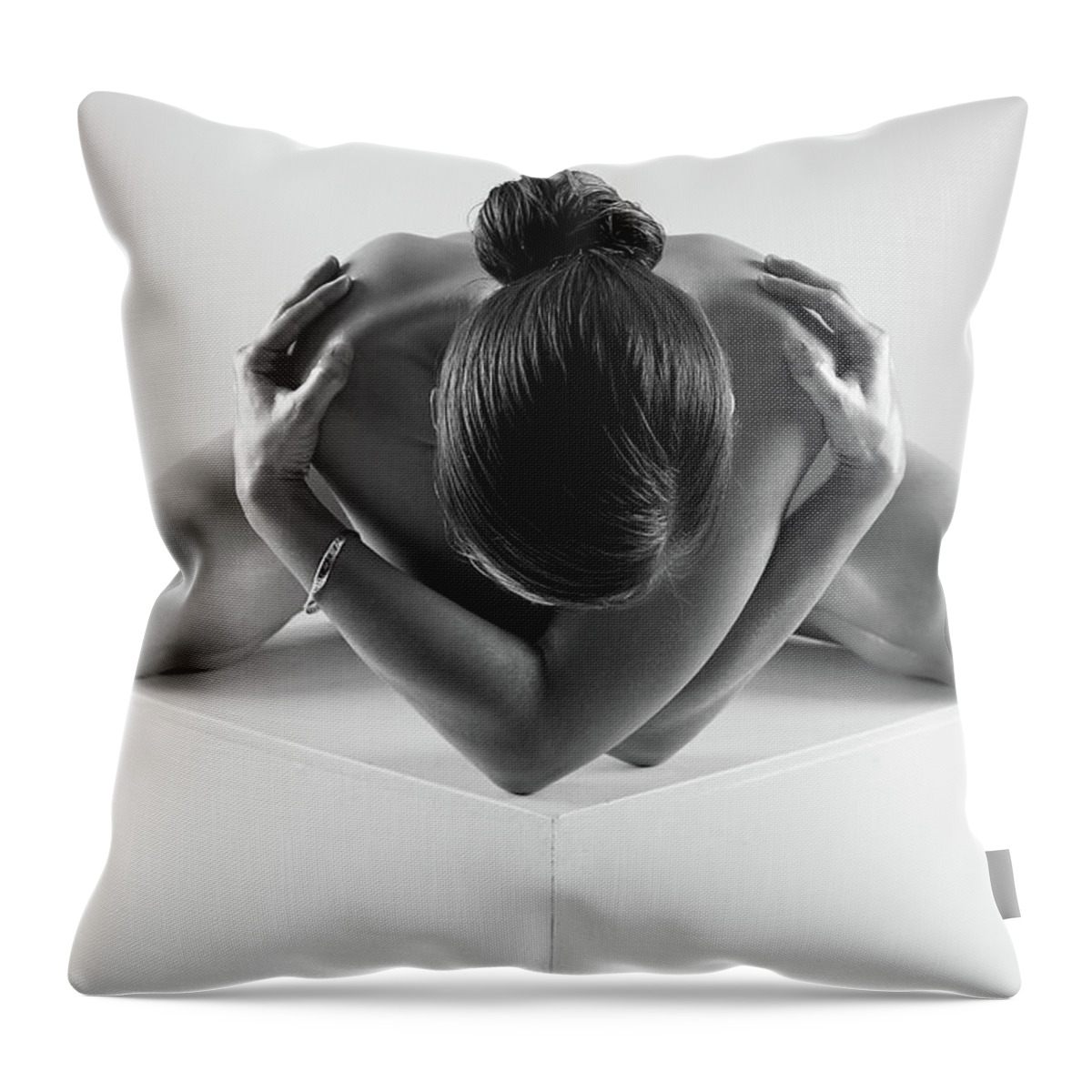 Art Nude Throw Pillow featuring the photograph Heart Full of Soul by Fon Denton