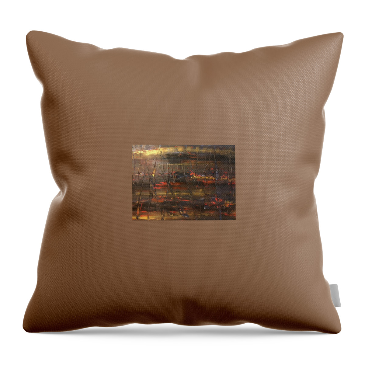 Abstract Throw Pillow featuring the painting Our Country by Greg Powell