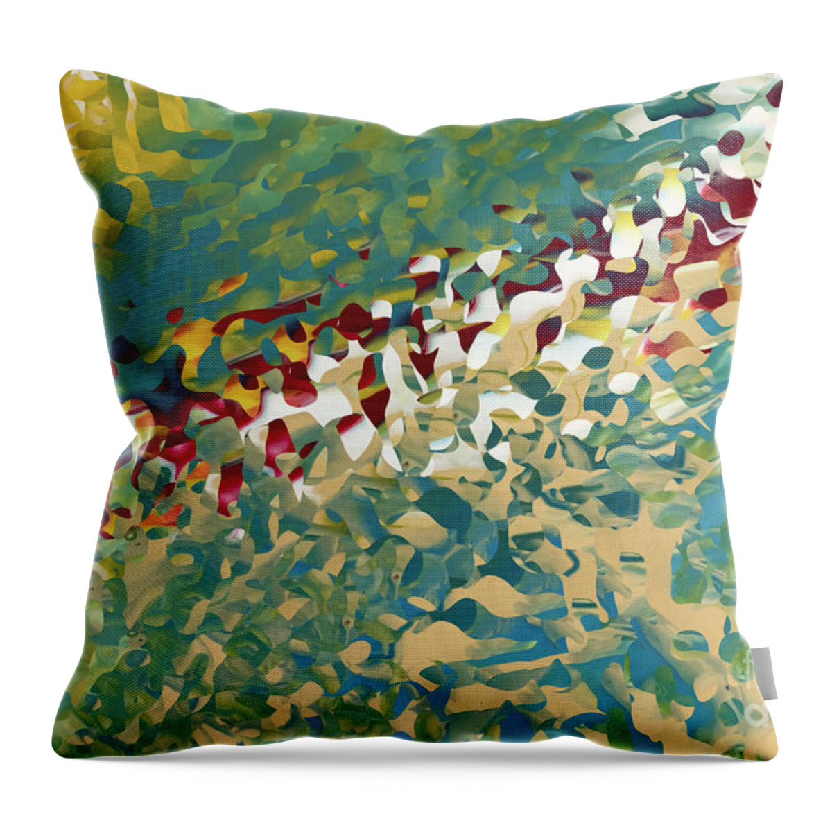 Red Throw Pillow featuring the painting Hebrews 12 11. The Trials of Discipline by Mark Lawrence