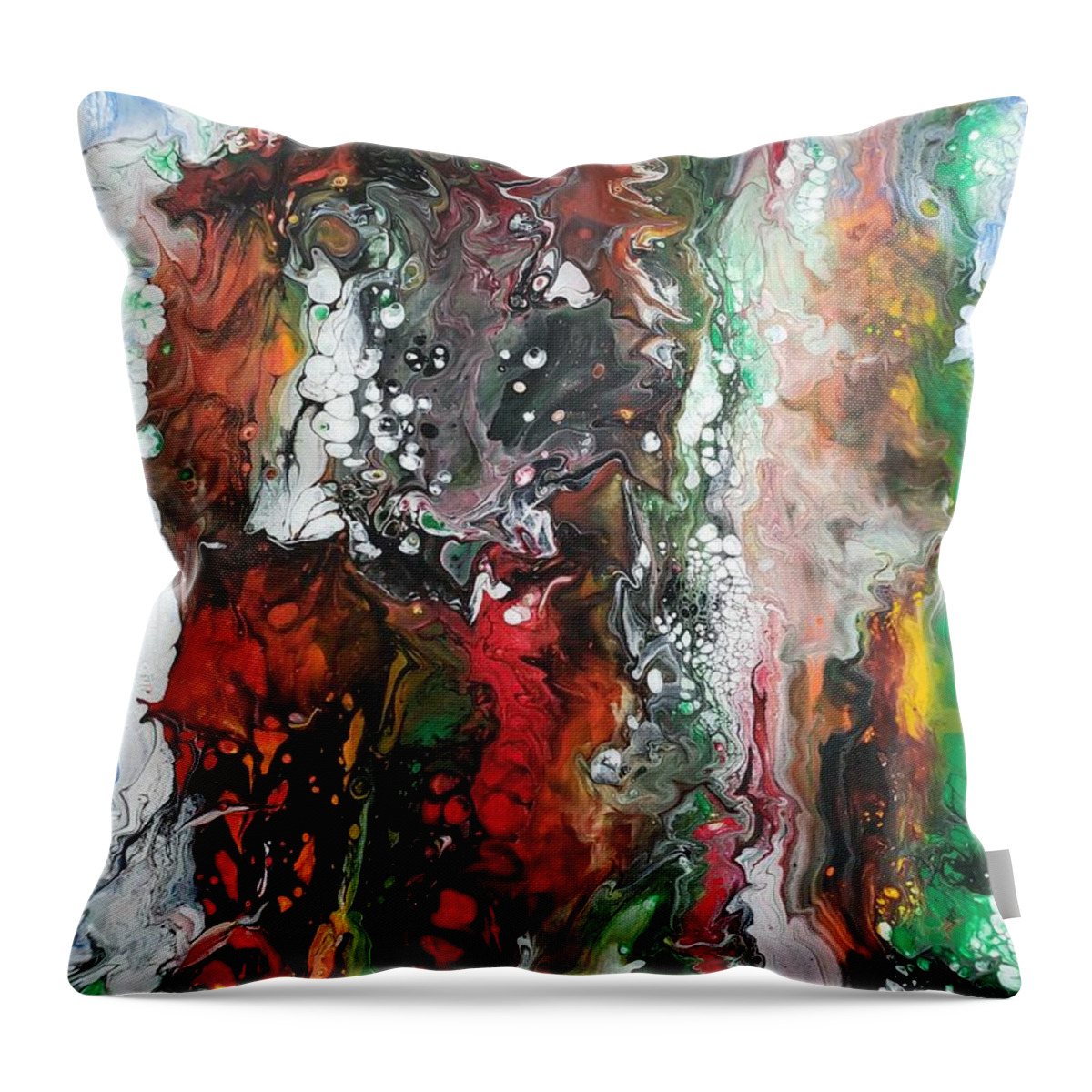 Dragons Throw Pillow featuring the painting HIdden Dragon by Michelle Stevens