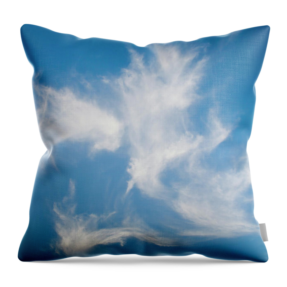 Montana Throw Pillow featuring the photograph High Altitude Cirrus Intortus Clouds In by Laurance B. Aiuppy