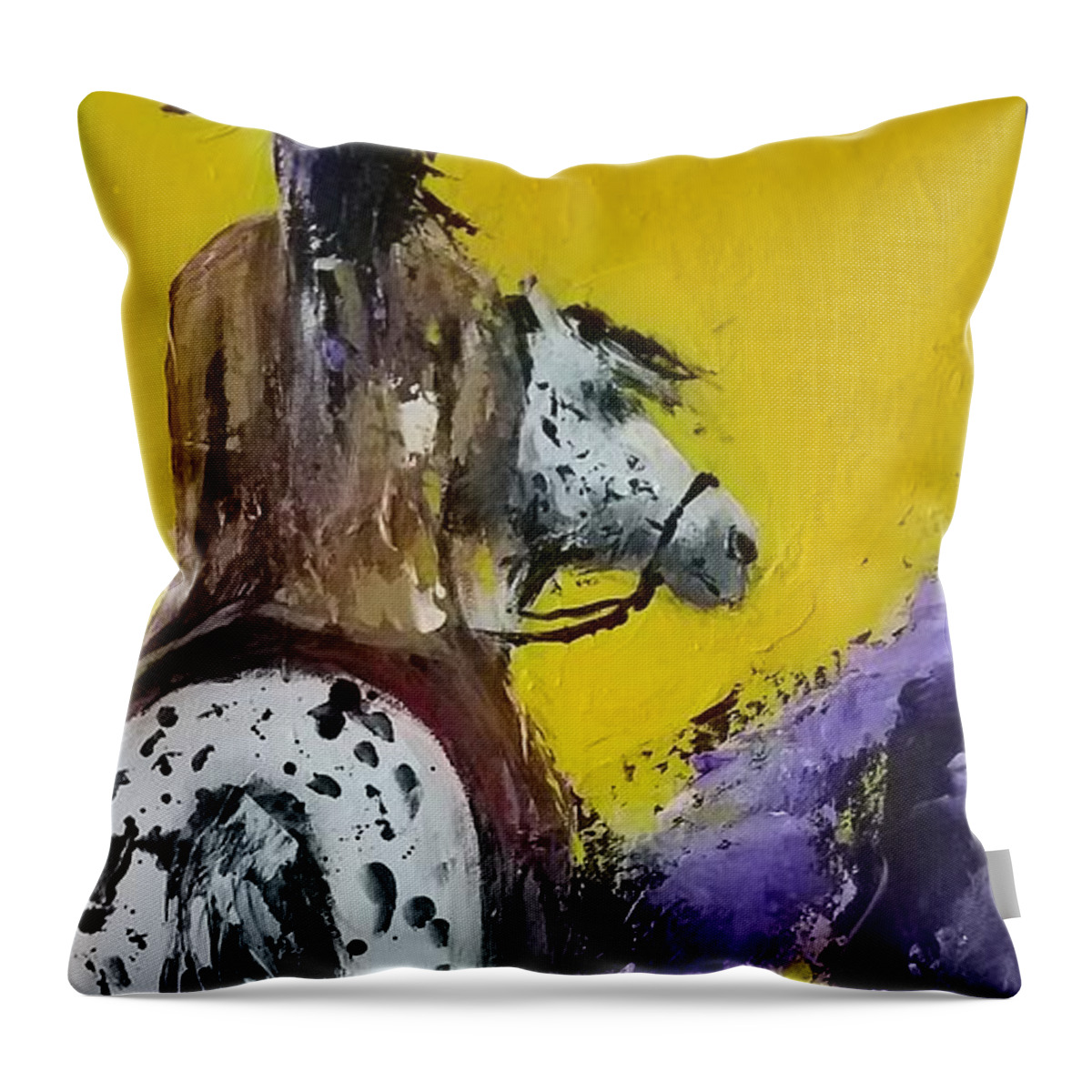  Throw Pillow featuring the painting High Places by Cher Devereaux