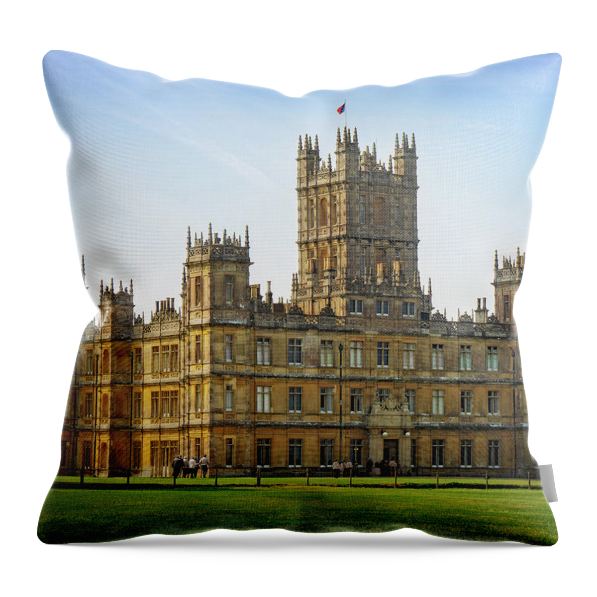 Highclere Castle Throw Pillow featuring the photograph Highclere Castle by Joe Winkler
