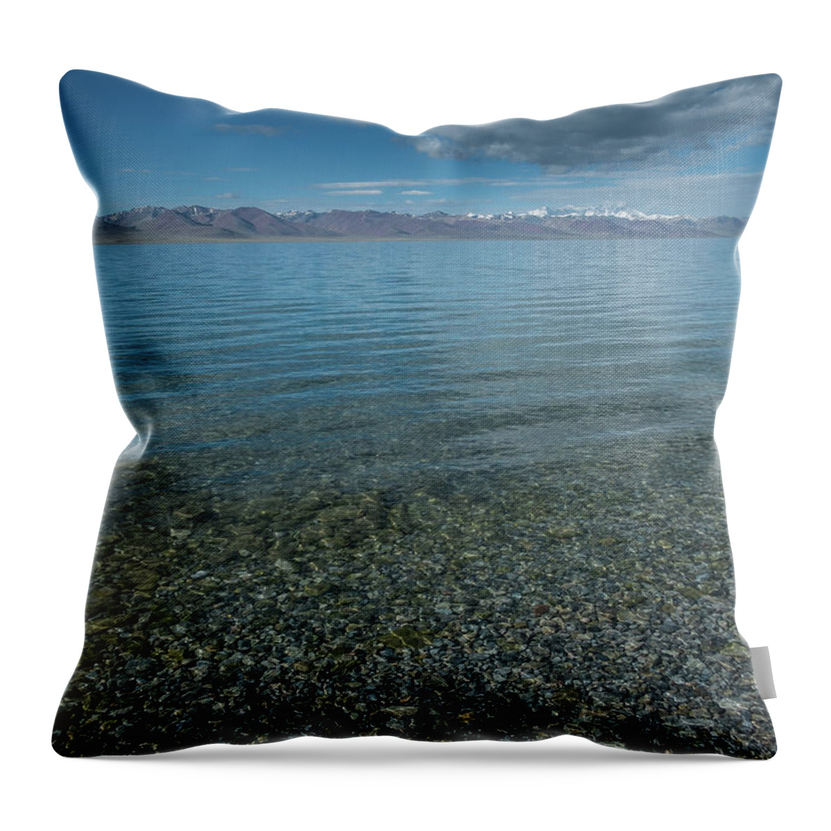 Tranquility Throw Pillow featuring the photograph Highland Lake God Namco by Zhongjia's Image