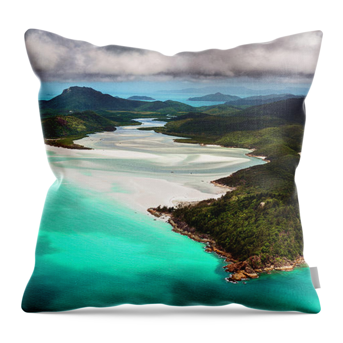 Tranquility Throw Pillow featuring the photograph Hill Inlet by Bruce Hood