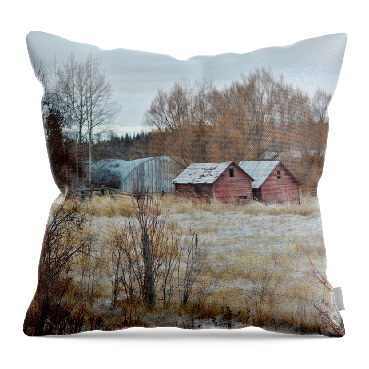 Cabin Throw Pillow featuring the photograph His And Hers by Vivian Martin